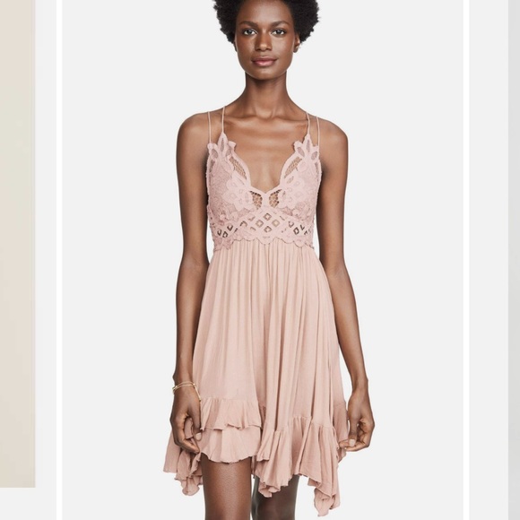 Free People Adela adella slip dress rose pink XS NWT - Picture 4 of 6
